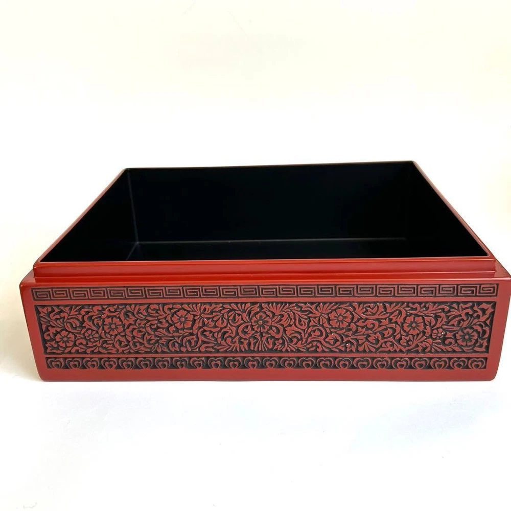 Jubako Bento Box Japanese Lacquer Tsuishu Sendai Letter box Inkstone Accessory c