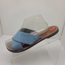 Sam Edelman Gertrude Cross Strap Demin Sandals Size 8.5 M