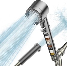 Filtered Shower Head with Handheld, High Pressure Water Flow and Multiple Spr...