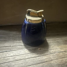 Vintage Evans Fine China Cobalt Blue Table Top Lighter MCM needs flint no spark