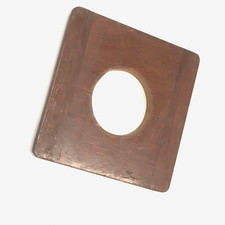 Deardorff lens board 6" X6" factory original with  "3" hole