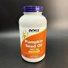 NOW FOODS Pumpkin Seed Oil 1000mg Nutritional Oil 200 Softgels Exp 9/2027