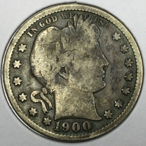1900-S Barber Quarter in very fine