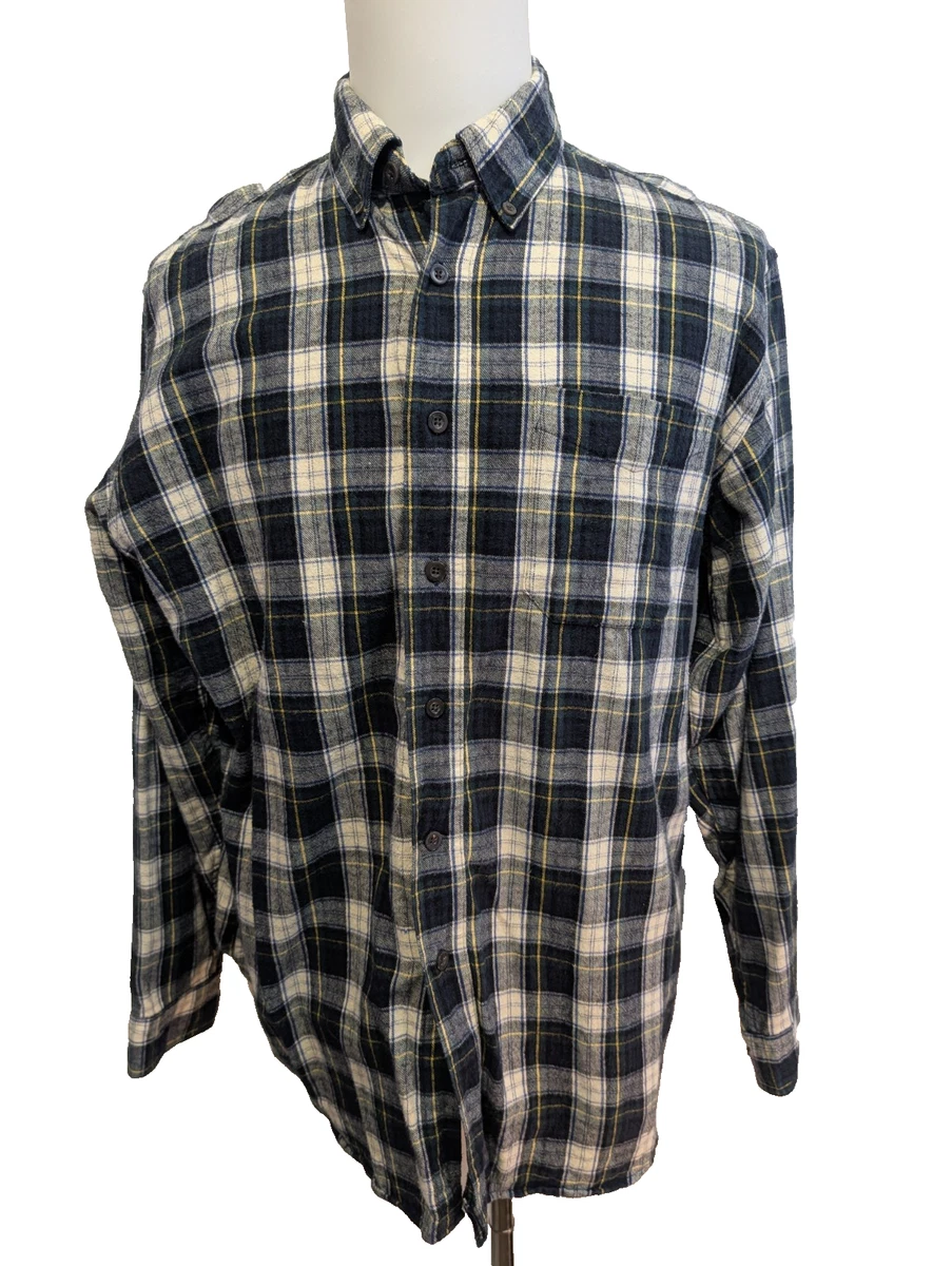 Chemise de travail boutonnée à manches longues en coton rouge L-Tall