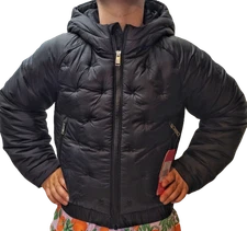 NEW THE NORTH FACE MASHUP HOODIE JACKET TNF Black Girls Large Puffer