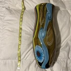 A vintage, hand-blown Murano-style art glass vase, 15.5 inches tall.