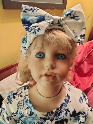 Vintage 1991 Porcelain  Whitney  Doll 30  inch by Donna Rubert Lifelike RARE