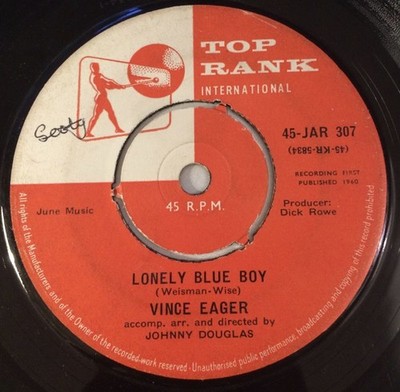 Vince Eager - Lonely Blue Boy (7'')