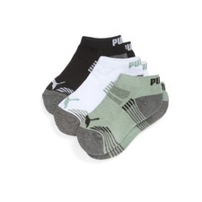 PUMA 3 Pack Terry Low Cut Socks Youth Boys Black, Green, White Casual 94272603