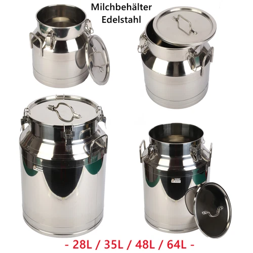 Misney® Milchkanne Edelstahl Milchkrug Milch Transportkanne Milchbehälter 28-64L - Bild 3 von 23
