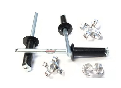Black 3/16" Rivet Small Head Exploding Banana Peel Aluminum Pop Rivets 100 pack - 第 1/1 張圖片
