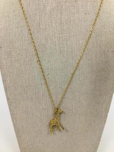 J. Crew Yellow Goldtone Giraffe Pendant 