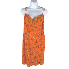 Reformation Saoirse Dress Size 10 August Floral Orange Sleeveless NWT DR-1700