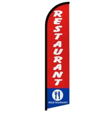 Restaurant Windless Advertising Food Banner Flag for Restaurants Food Services