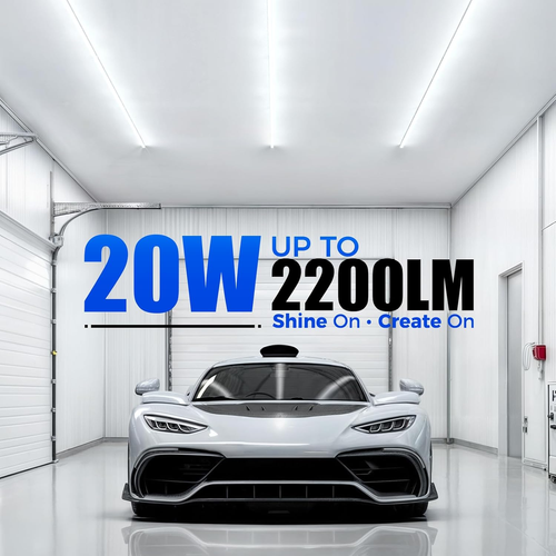 (Pack of 12 LED T5 Shop Light, 4FT, 2200Lm, 6500K (Super Bright White), 20W, Uti - Picture 2 of 9