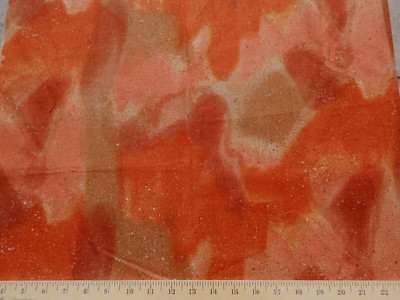 PAINTED DESERT Hoffman Blender Fabric Warm Orange Brown 100% Cotton 1 YD