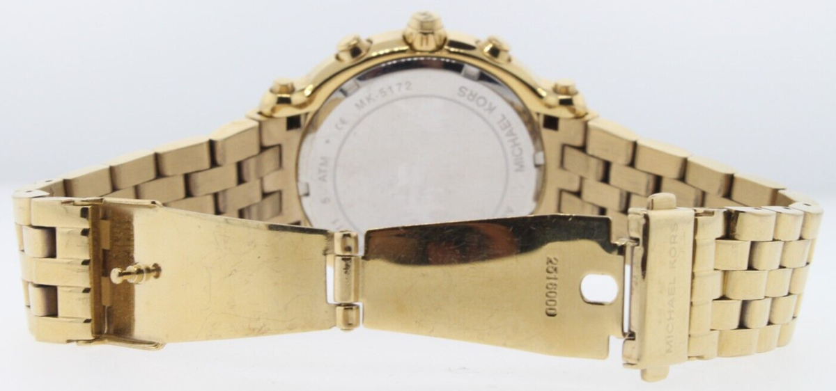 Michael Kors Madison Chronograph Champagne Dial Gold-tone Ladies Watch MK5172 Michael Kors Gold Filled Case Wristwatches for sale | eBay main image 2