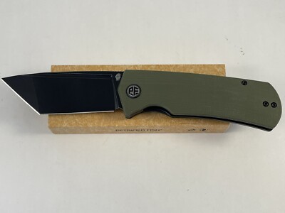 Petrified Fish Beluga M Green G10 Handle Black K110 Tanto