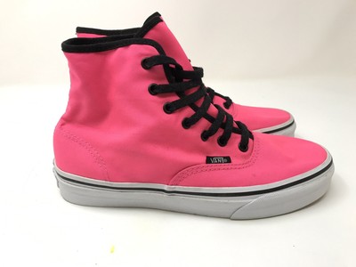 neon pink high top vans