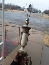 Mid-Century Mitchell Table Lamp  Manufacturing MFG 604 Vintage Enamel Light Whte