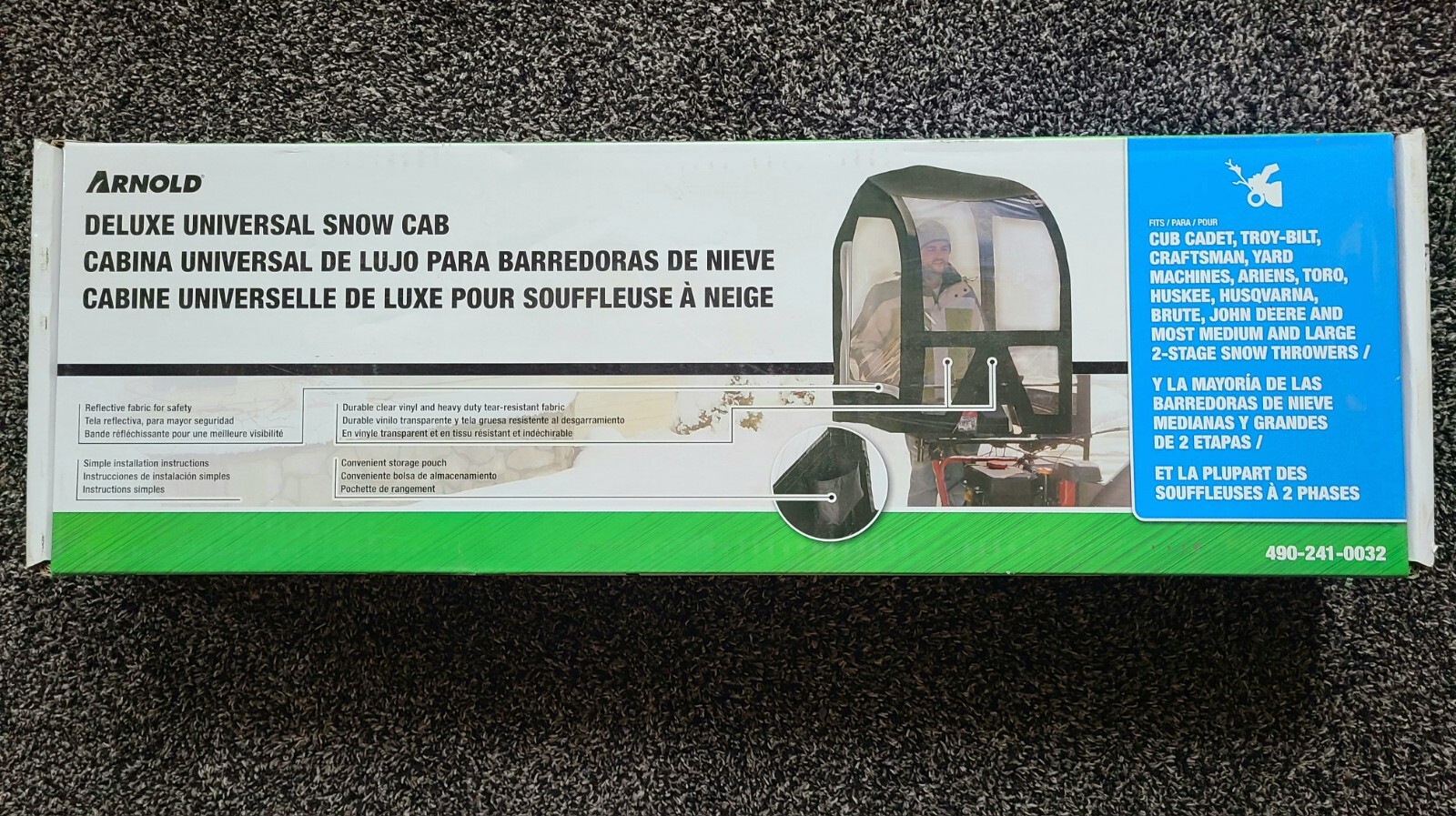 Arnold Universal Snow Cab, Arien, John Deere, TORO,Snow Thrower Cover BRAND NEW