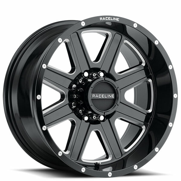 20x9 Raceline Wheels 940M Hostage Gloss Black Milled Off Road Rims(S01