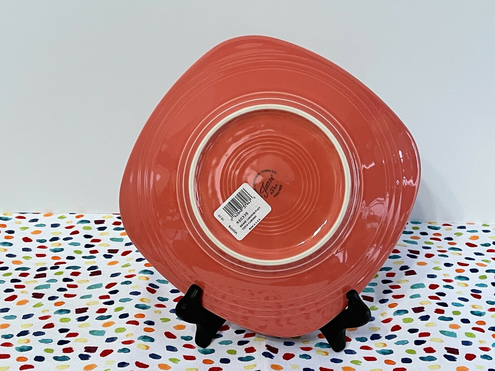 Fiestaware Flamingo Square Lunch Plate Fiesta Retired Pink Luncheon