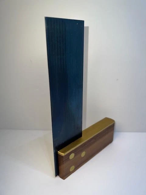 Nuevo de Lote Antiguo Irwin MARPLES 6" Ebanistas Triple Anclaje Latón y Nogal Tri Cuadrado Foto 2 de 4