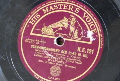 78rpm ECHO VOM WALENSEE schwadronsabend der 21-er in wil / marsch der dragoner