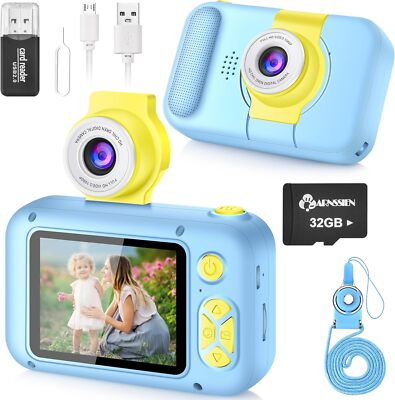 Kid Digital Camera 180° Flip Student Children Selfie Camera for Girl  Boy
