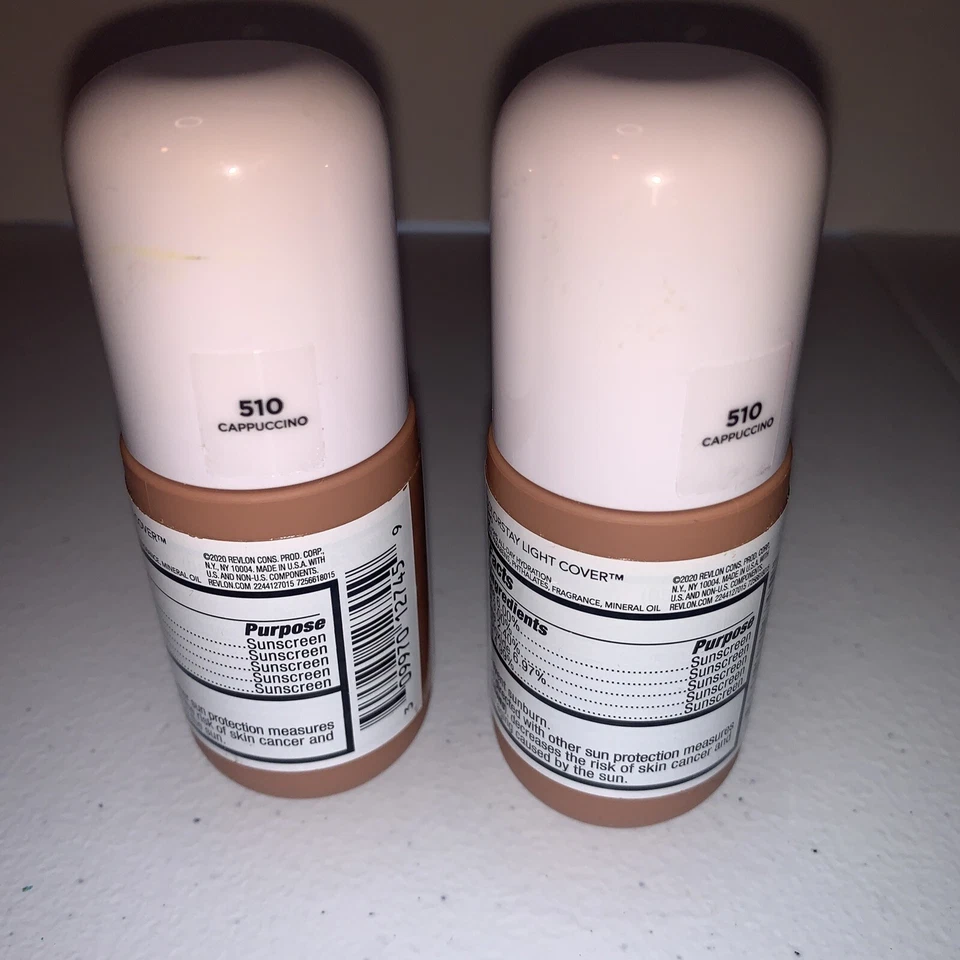 NEW (2-PK) Revlon Colorstay Light Cover Foundation 510 Capuccino SPF 34 Ex 08/22 - Image 2 of 3
