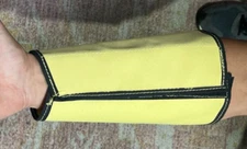 1 PAIR - 9" Yellow Cut Resistant Made With Kevlar Protective Arm Sleeve Wristlet
