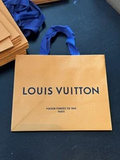LOUIS VUITTON 10x8.3x6”Authentic Paper Shopping Tote Bag Small Orange