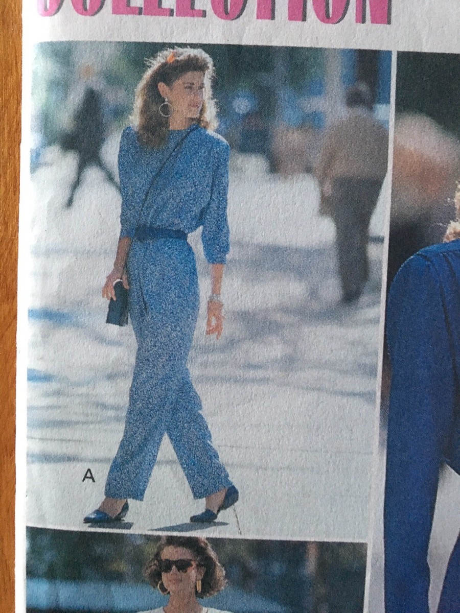 VTG Butterick Misses' Mock Wrap Jumpsuit Easy Pattern 3366 Sizes