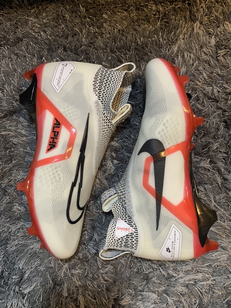 Nike Alpha Menace Elite 3 White/Red Mens Sz 8.5 Football  display picture 2