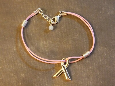 Cheap Bracelet Pink Ribbon Bracelet 2018 AVON Ribbon Cord Bracelet