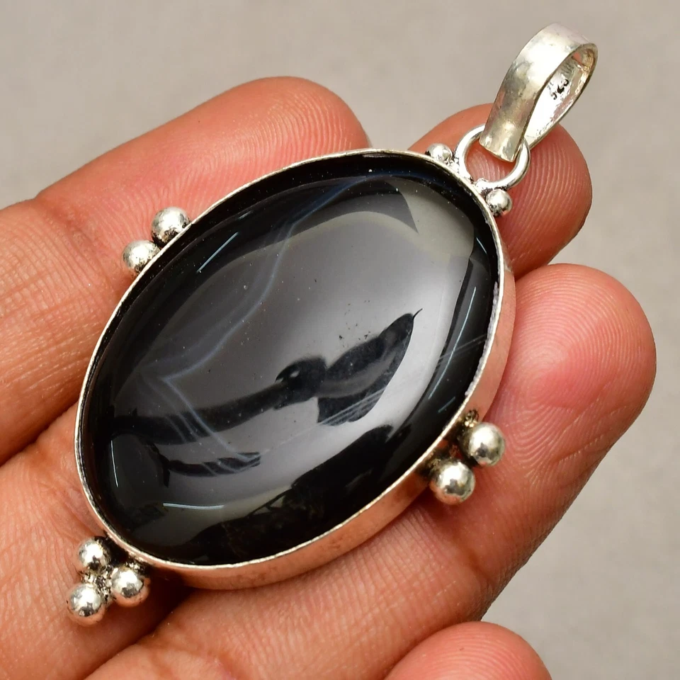 Ciondolo gioiello in argento sterling 925 fatto a mano con pietra preziosa in... - Immagine 2 di 4