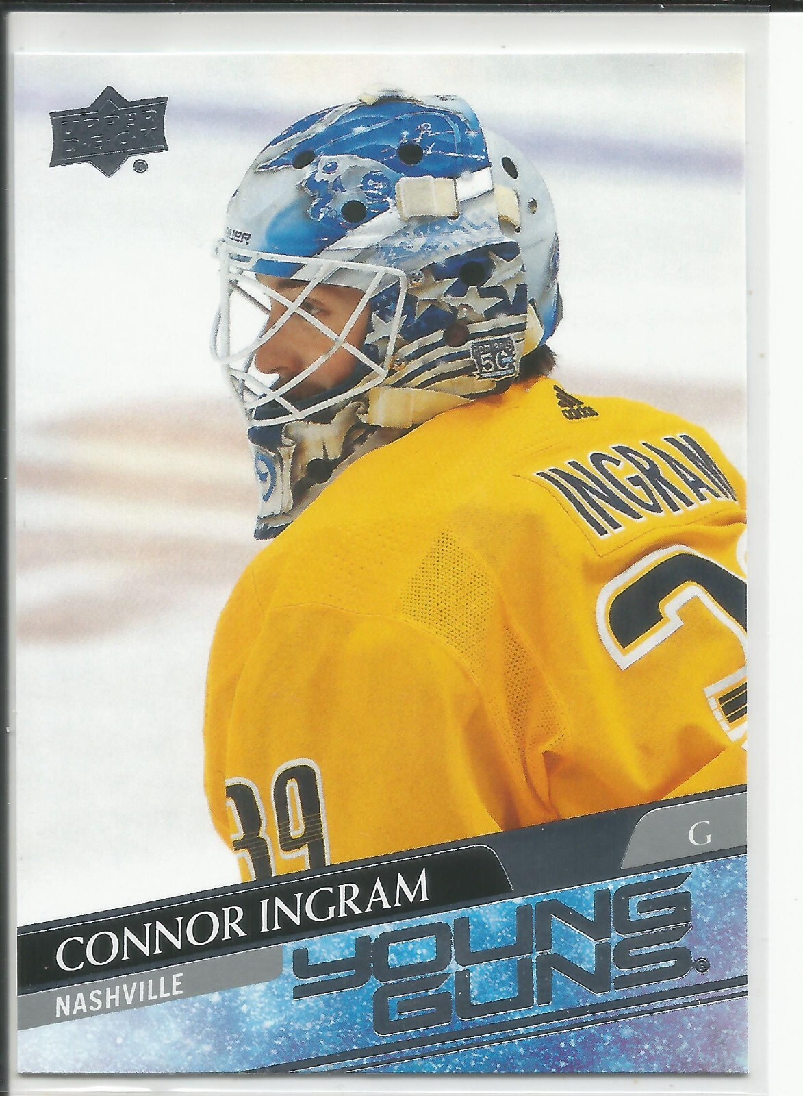 20-21 UD Series 1 Young Guns Connor Ingram # 223 Nashville Predators