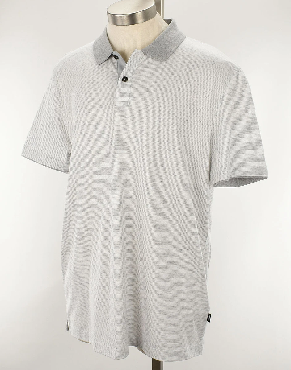 BOSS - Slim-fit polo shirt in cotton with striped collar