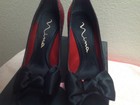 Vintage NINA Melia WMNS 9, Red Rouge Glitter Peep Toe Pumps, Gorgeous stunning — photo 2
