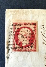 🇨🇵 FRANCE - stamp 1854 NAPOLEON 80c CARMIN  "d" cancel on COVER 