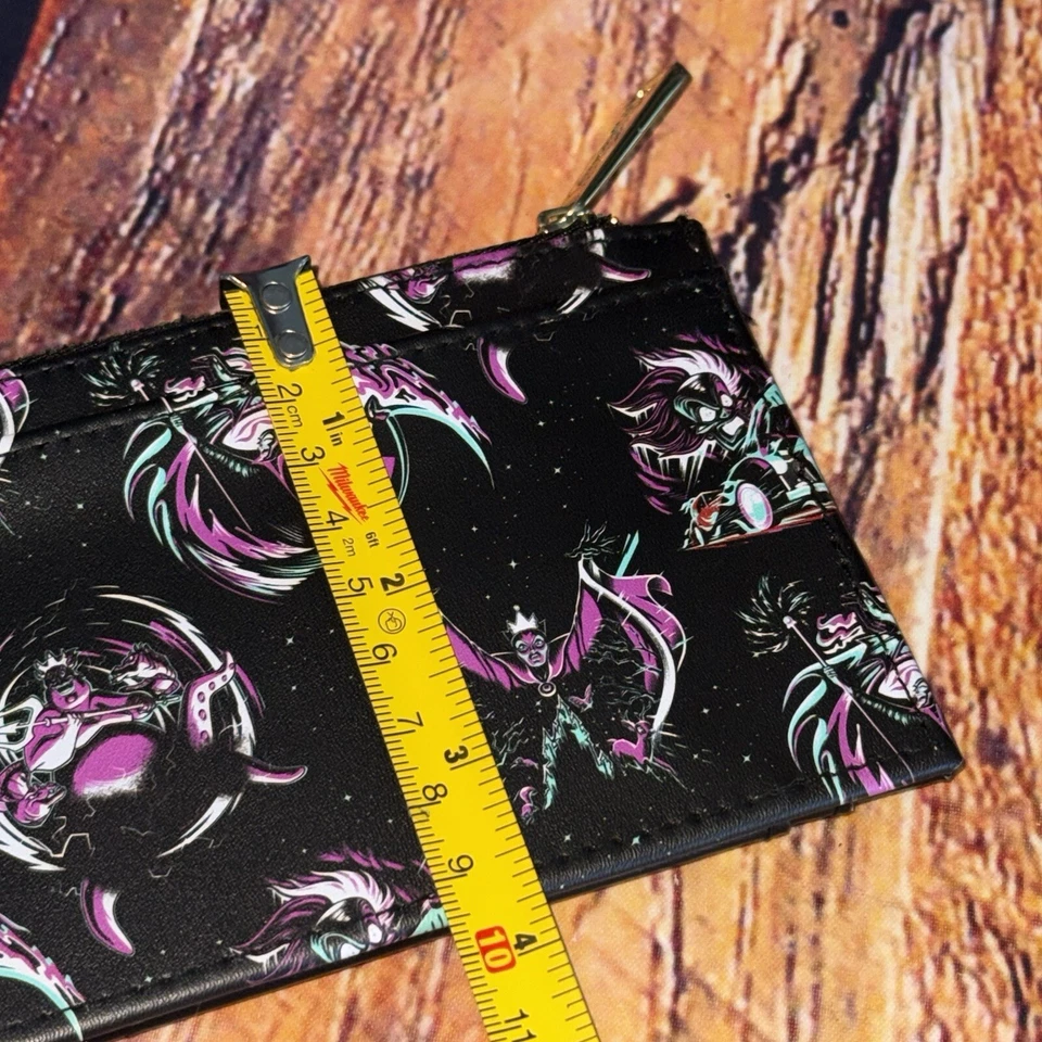 Loungefly Disney Villains Pop Art Cardholder Wallet Coin Purse Black Collectible - Image 4 of 4