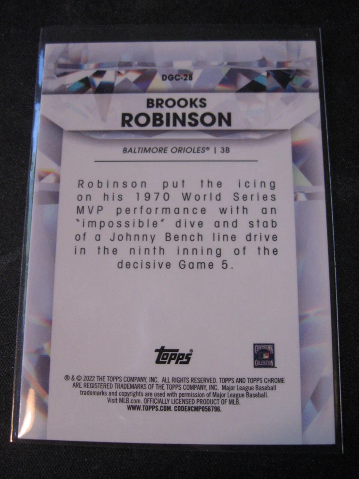 BROOKS ROBINSON 2022 Topps Chrome Diamond Greats #DGC-28 BALTIMORE ORIOLES MINT - Image 2 of 2