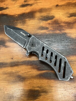 [0250] Grand Way Taschenmesser Stone Washed Deep Carry EDC Outdoor Camping