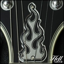 "BURN" Diecast Truss Rod Cover. Fits most Gibson Les Paul, SG, LP many more