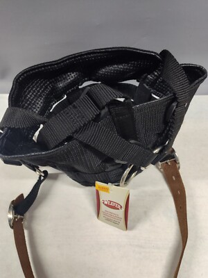 Weaver Leather 65-2346 Horse Grazing Muzzle w/ Crown LARGE Black w/ Black Strap