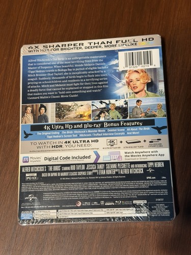 The Birds Limited Edition Steelbook (4K UHD+Blu-ray+Digital) Sealed, New - Picture 3 of 8