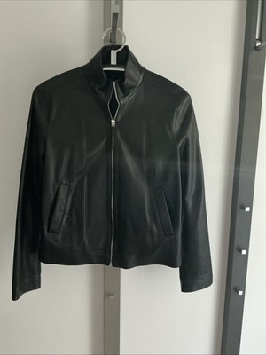 Massimo Dutti Echt Leder Jacke Aus Schwarzem Nappaleder Soft Gr.XL Top Zustand