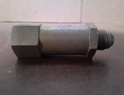 AIRCRAFT HYDRAULIC CHECK VALVE P/N 496-8D2-2 AS REMOVED