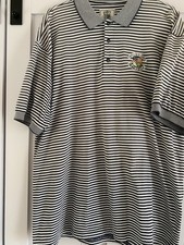 US Open 2010 Pebble Beach Polo Men  s XL Striped Golf Gray Cotton Performance
